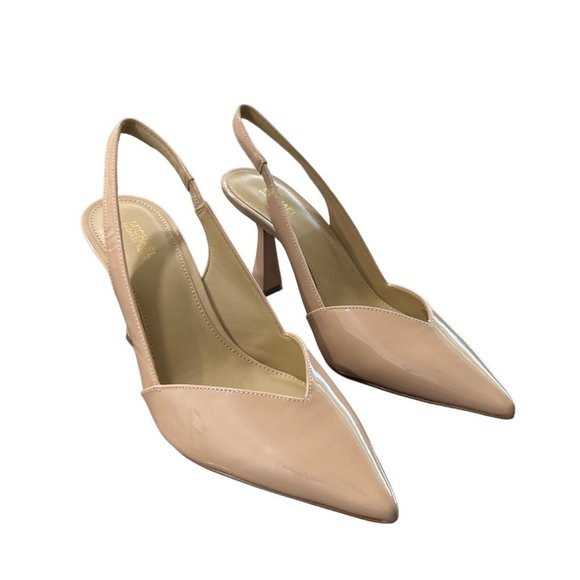 Michael Kors Women's Chelsea Pointed-Toe Slip-On Slingback Pumps Blush Size 8 - Picture 2 of 9